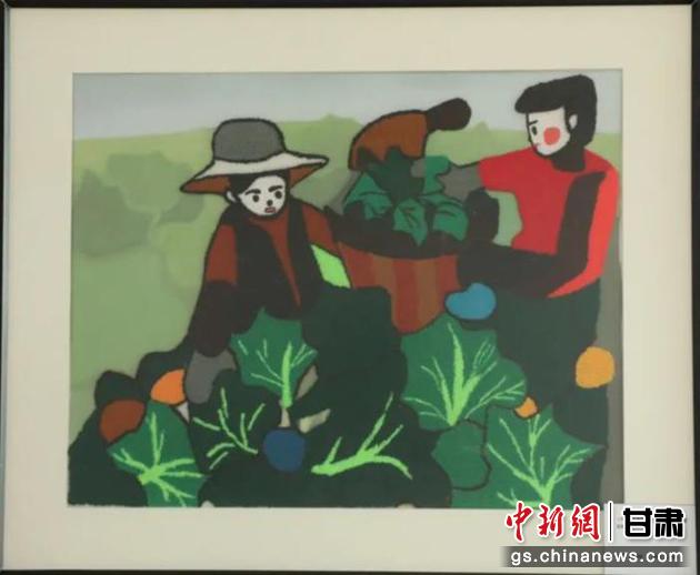 皋蘭縣高原夏菜項目幫助當?shù)貗D女增收致富。刺繡 黃淑娟 繡稿 趙海科