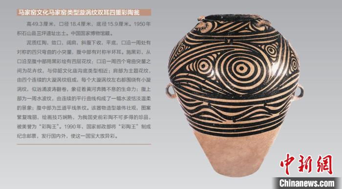 圖為“彩陶王”展板?！∨R夏州融媒體供圖