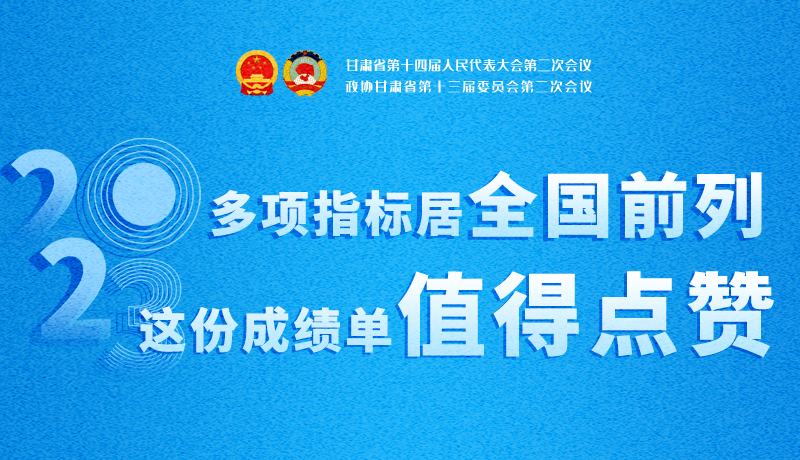 【聚焦2024甘肅兩會】3D海報|多項指標居全國前列！甘肅這份成績單值得點贊