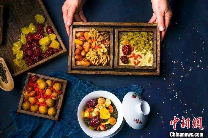 2023年5月，拍攝的臨夏蓋碗茶所需原料。(資料圖)臨夏市融媒體中心供圖