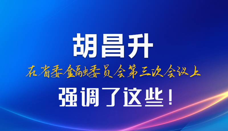 圖解|胡昌升在省委金融委員會(huì)第三次會(huì)議上強(qiáng)調(diào)了這些！