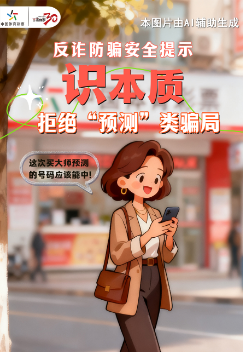 【理性購彩】反詐防騙安全提示（1）：“識”本質 拒絕“預測類”騙局