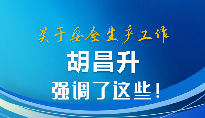 圖解|關(guān)于安全生產(chǎn)工作 胡昌升強(qiáng)調(diào)了這些！