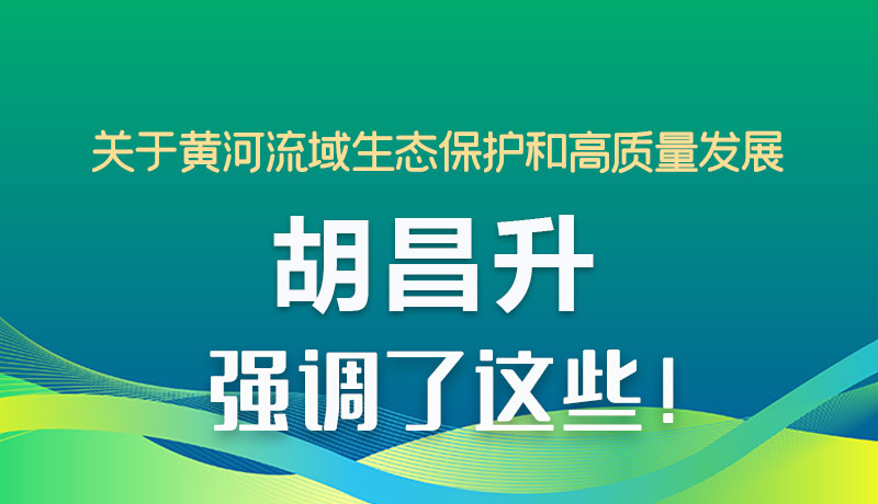 圖解|關(guān)于黃河流域生態(tài)保護(hù)和高質(zhì)量發(fā)展 胡昌升強(qiáng)調(diào)了這些！